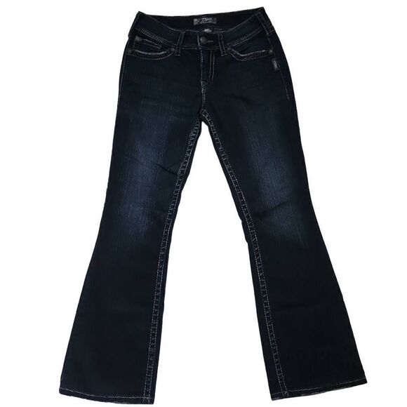 Silver Jeans Suki Surplus Ladies 28 x 30 Dark Rinse Bootcut Jeans - Picture 1 of 6